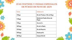 Días Festivos y Fechas Especiales en México en Mayo de 2024