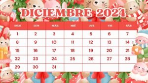 Calendario Colombia Diciembre 2024