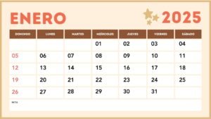 Enero 2025 PDF, Word, Excel