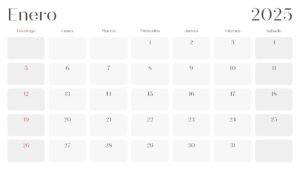 Calendario Imprimible de Argentina Enero 2025