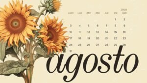 Calendario de Agosto de 2025 de España Imprimible
